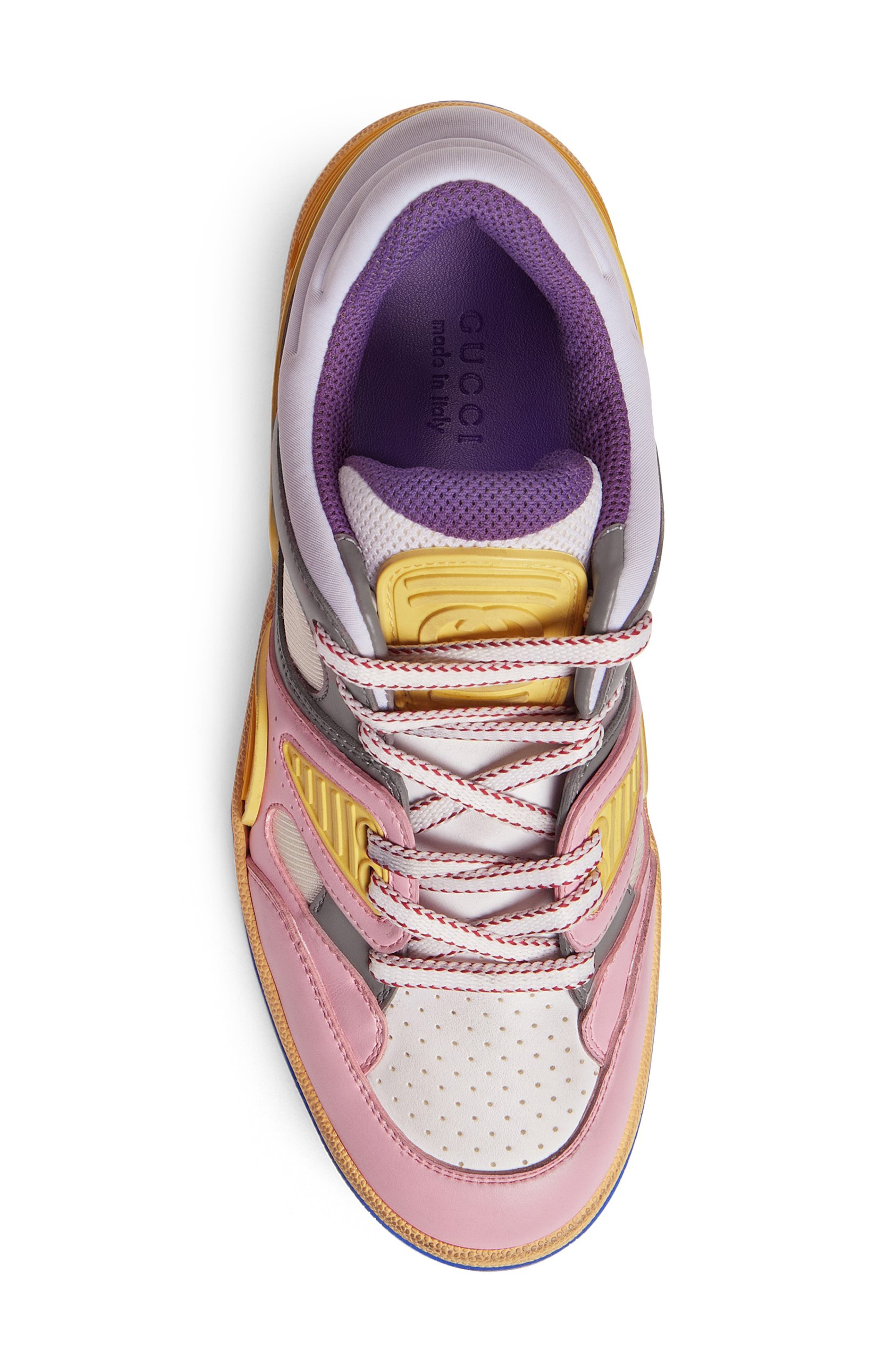 Gucci Basket Low Top Sneaker, Alternate, color, White