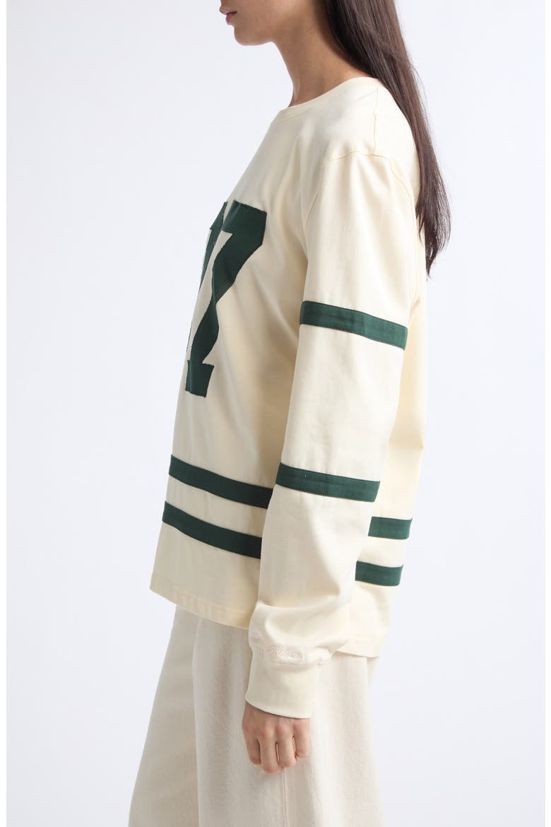 Gender Inclusive Flynn 97 Varsity Long Sleeve T-Shirt, Alternate, color, IVORY