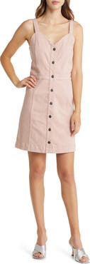 JEN7 by 7 For All Mankind Button Front Denim Minidress