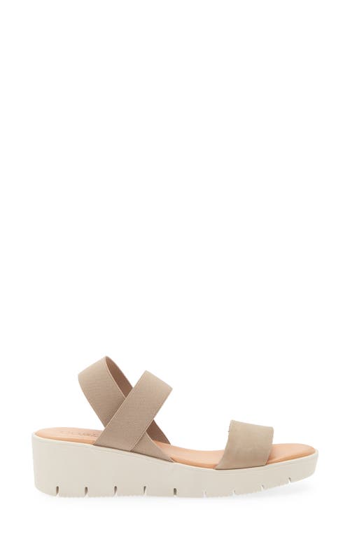Cordani Morgan Slingback Platform Wedge Sandal In Taupe