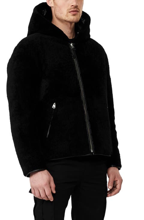 Bryce Reversible Water Resistant Genuine Shearling Down Coat