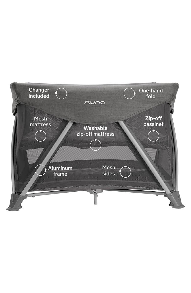 Nuna SENA<sup>®</sup> Aire Playard & Travel Crib, Alternate, color, Granite