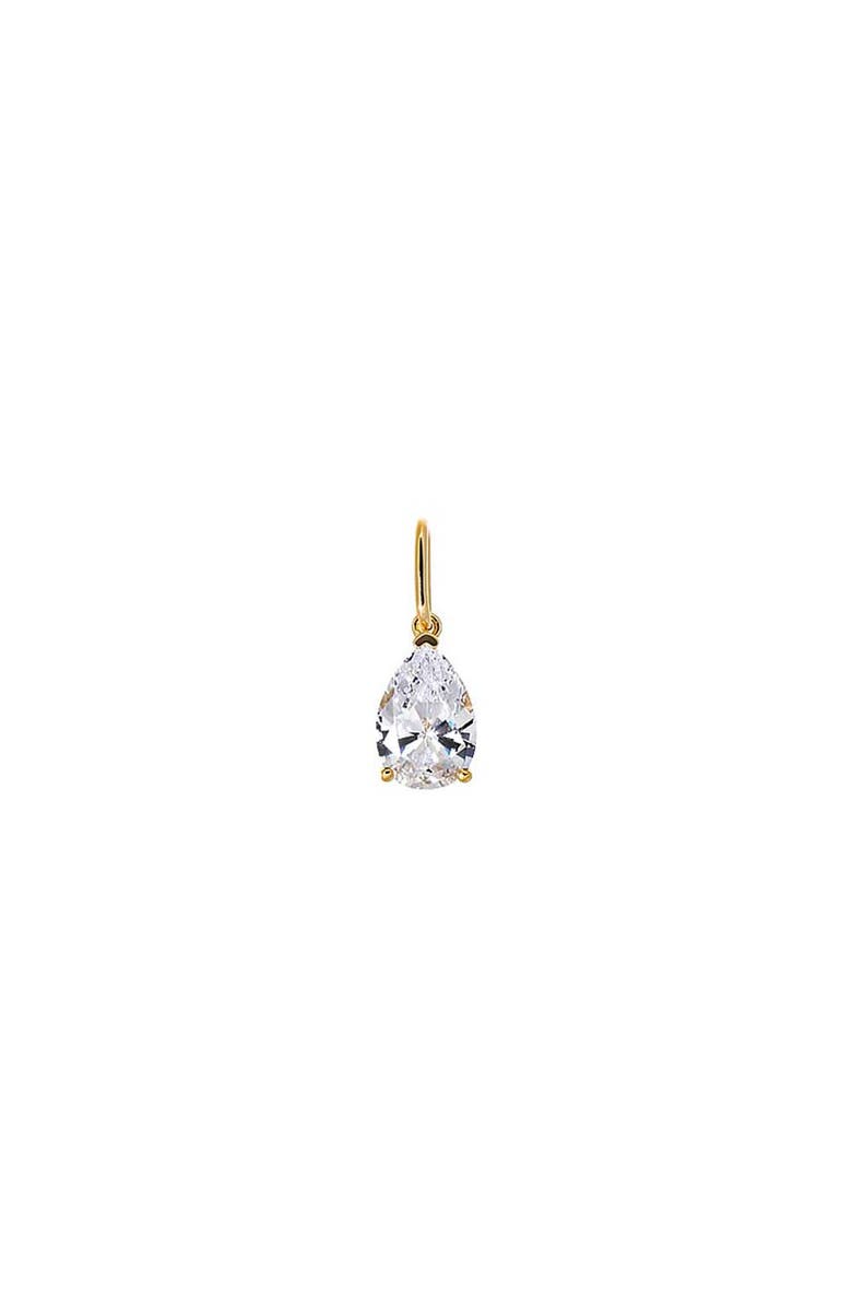 BY ADINA EDEN Colored CZ Pear Charm, Main, color, Gold