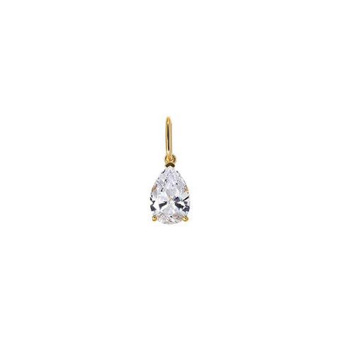 Colored CZ Pear Charm