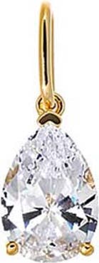 BY ADINA EDEN Colored CZ Pear Charm