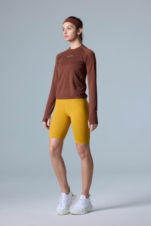 Cozy Zero Tech Merino Classic Fit Long Sleeve Top In Cappuccino