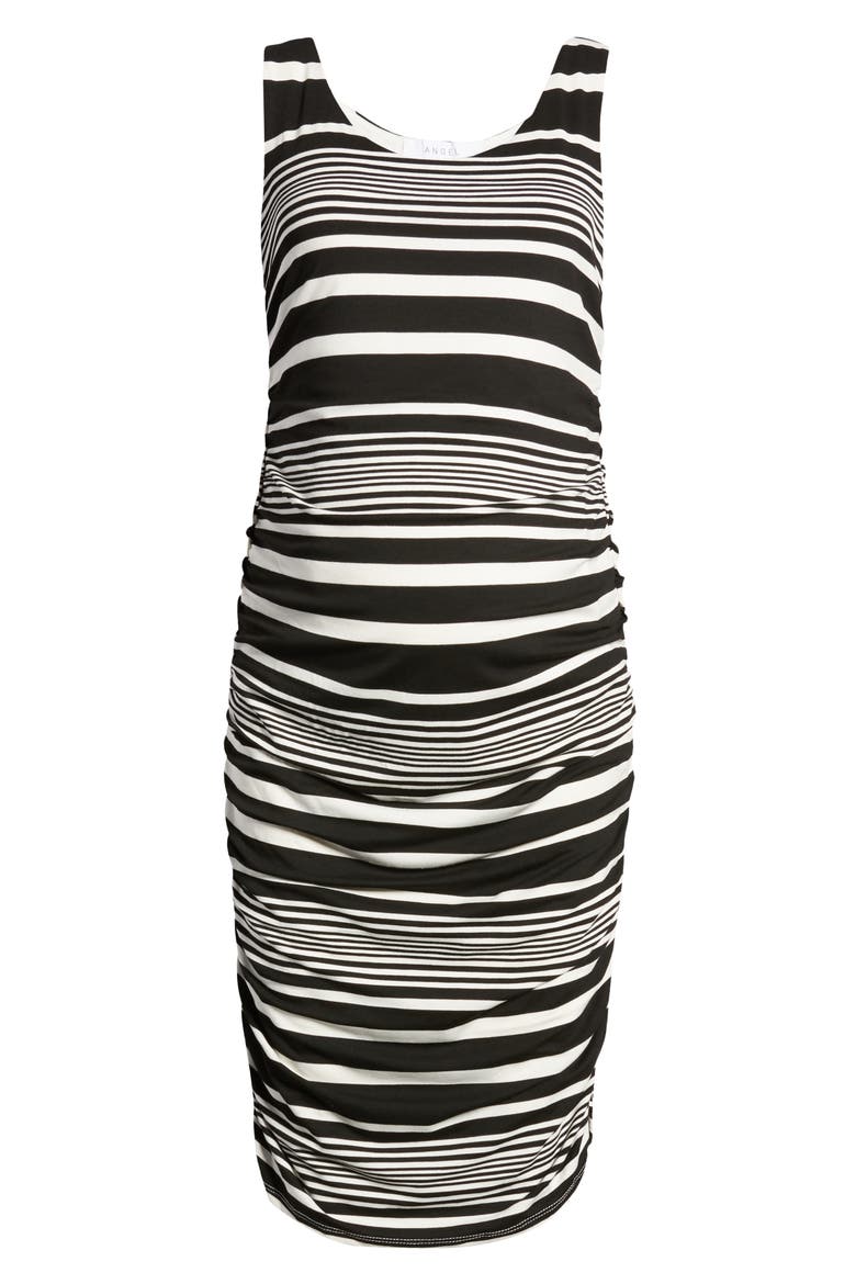 Stripe Maternity Body-Con Dress, Alternate, color, BLACK STRIPES