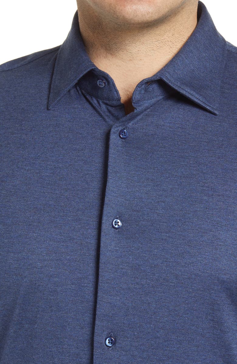 NORDSTROM MEN'S SHOP Heathered Knit Dress Shirt, Alternate, color, 