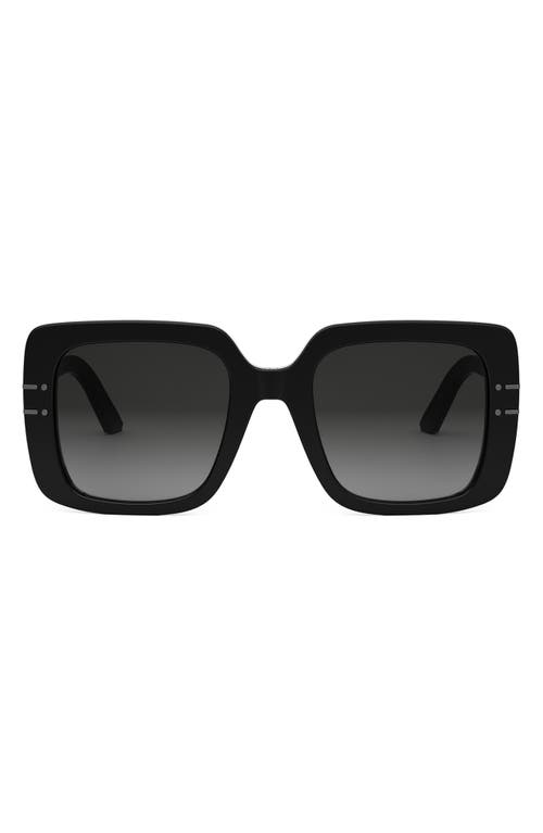 Dior 'signature S11i Gradient Square Sunglasses In Black