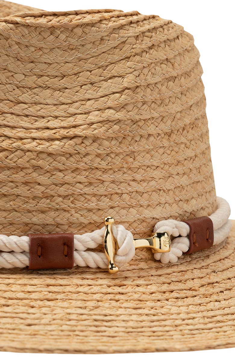 Lauren Ralph Lauren Raffia Fedora with Braided Band, Alternate, color,