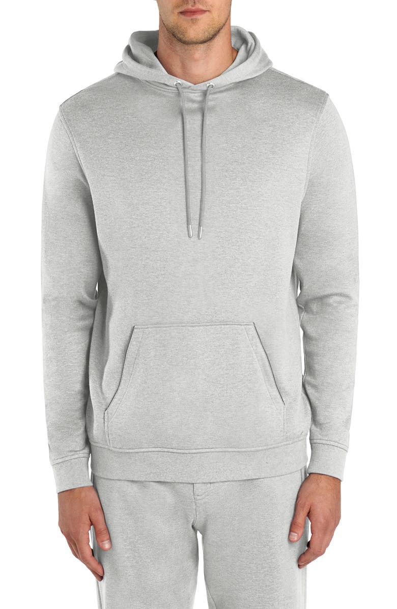Bugatchi Comfort Stretch Cotton Hoodie, Main, color, Chalk