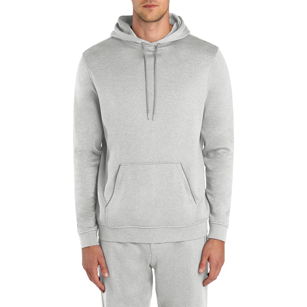 Bugatchi Comfort Stretch Cotton Hoodie In Gray