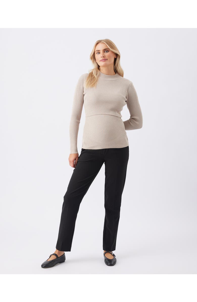 Ripe Maternity Lift Up Nursing Knit Stone, Alternate, color, Stone