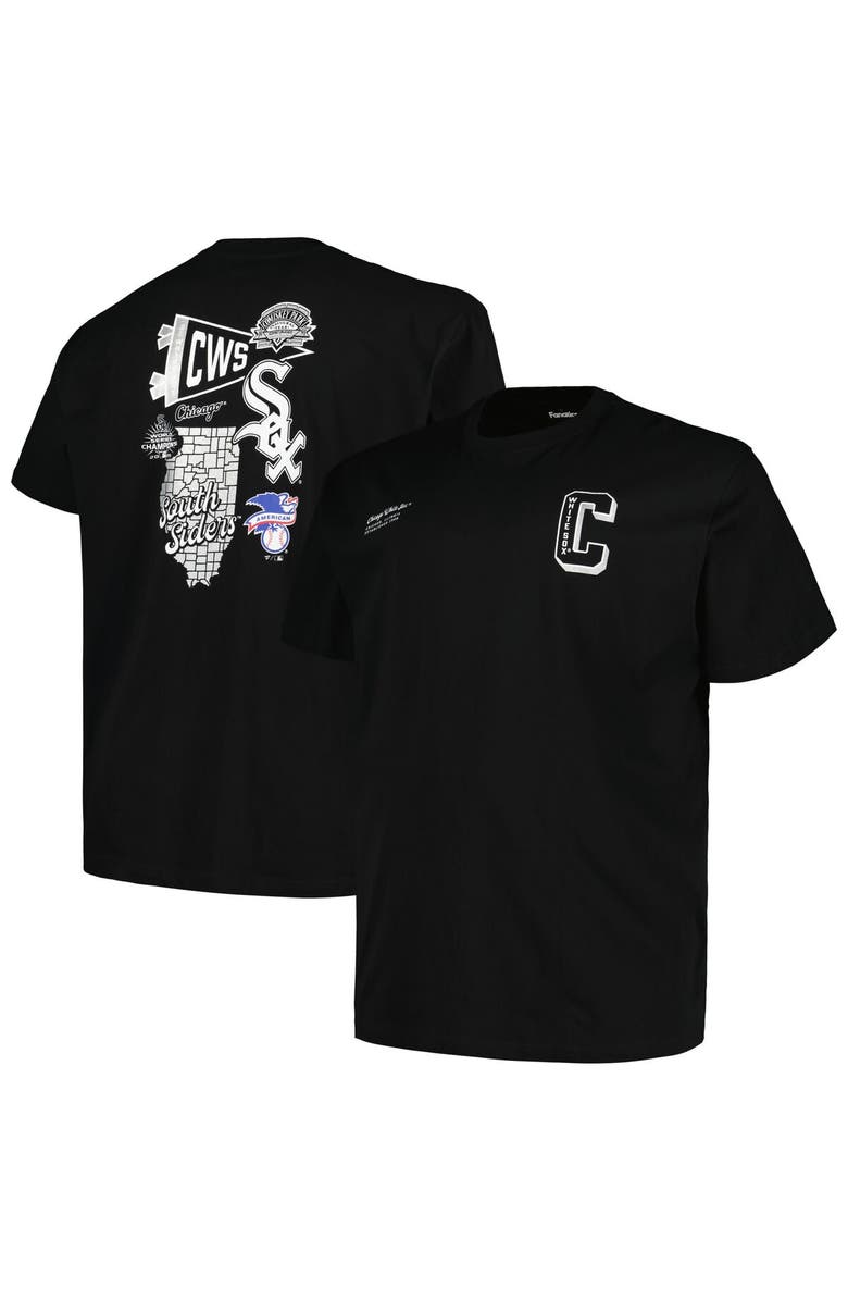 PROFILE Men's Profile Black Chicago White Sox Big & Tall Split Zone T-Shirt, Alternate, color, 