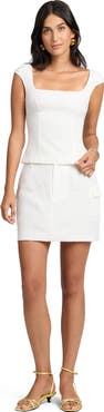 Onia Linen Utility Mini Skirt