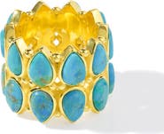 YS GEMS Layered Turquoise Ring