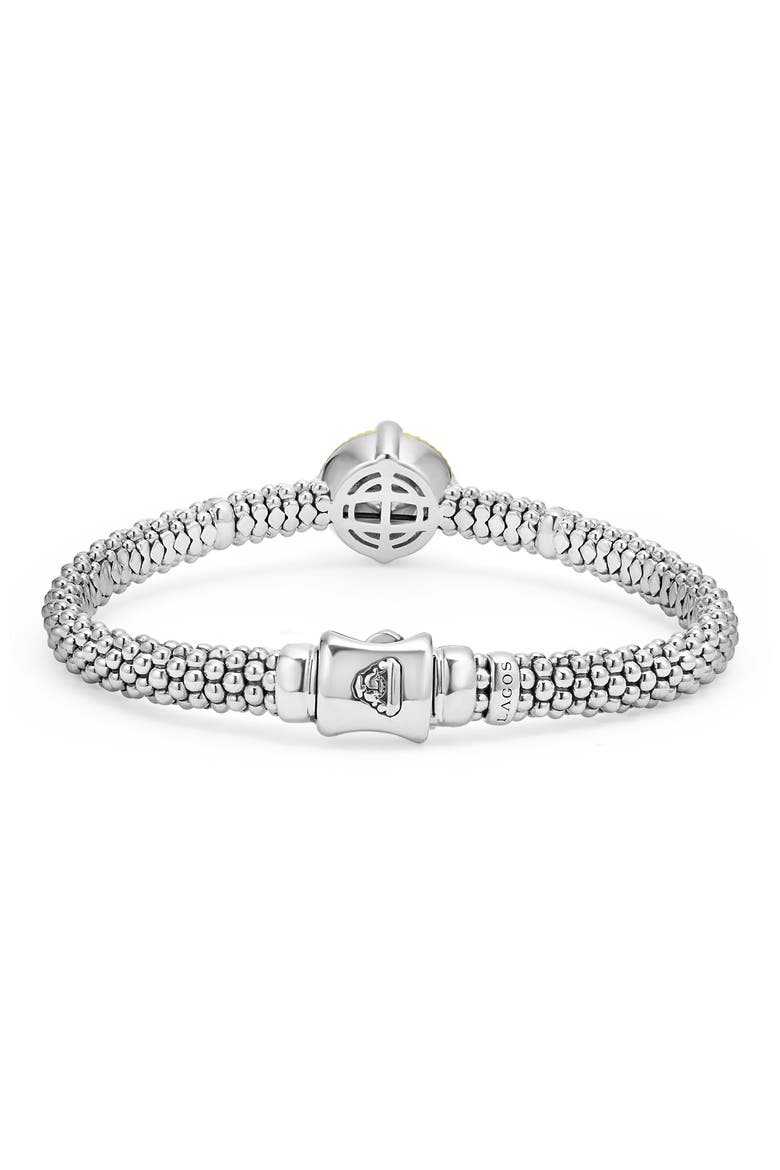 Luna Lux Black Tahitian Pearl & Diamond Rope Bracelet, Alternate, color, SILVER