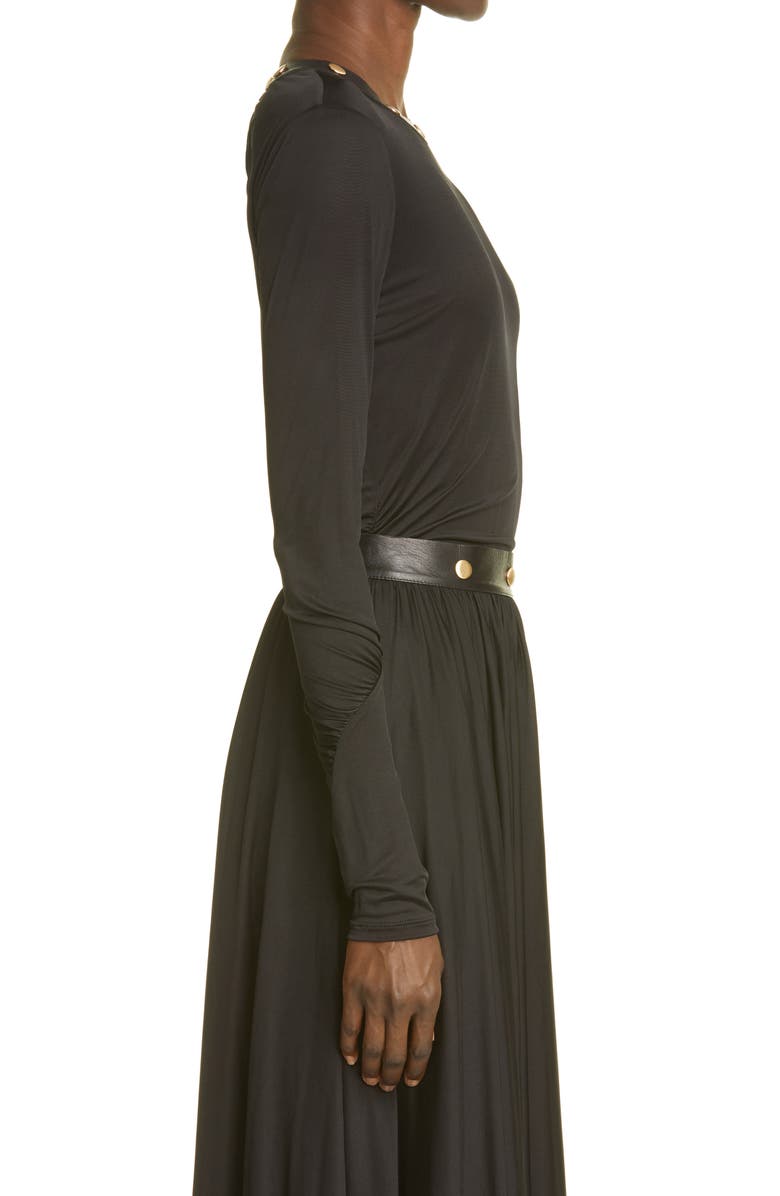 St. John Collection Ruched Long Sleeve Jersey Top, Alternate, color, 