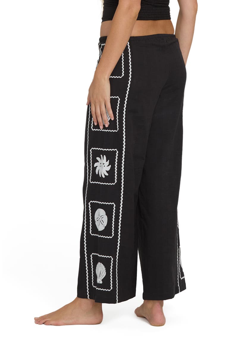Sea Side Dream Drawstring Pants, Alternate, color, BLACK SANDS