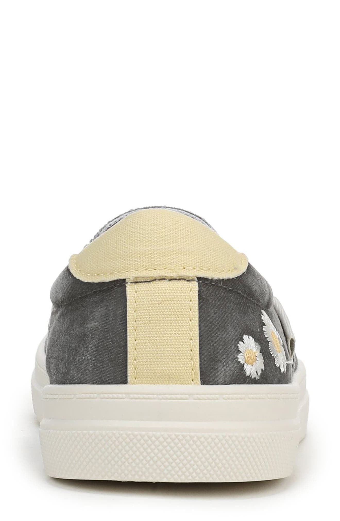 Blowfish Malibu Havasu Embroidered Slip-On Sneaker, Alternate, color, Charcoal Grey Daisy Canvas