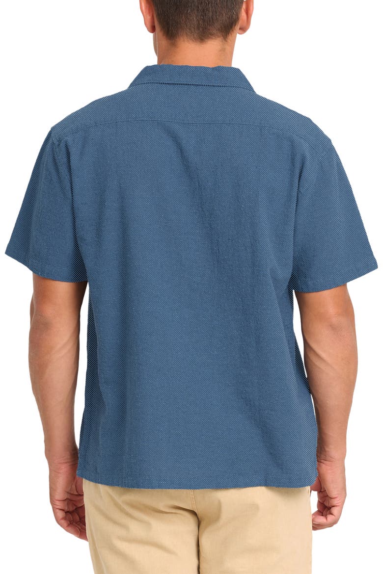 Victoria Vacay Linen Blend Camp Shirt, Alternate, color, CHINA BLUE