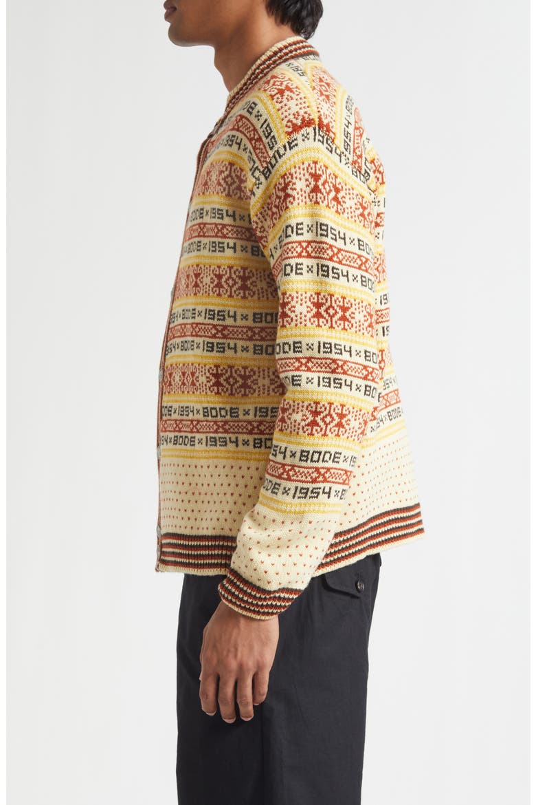 Marzipan Fair Isle Wool Cardigan, Alternate, color, BEIGE MULTI