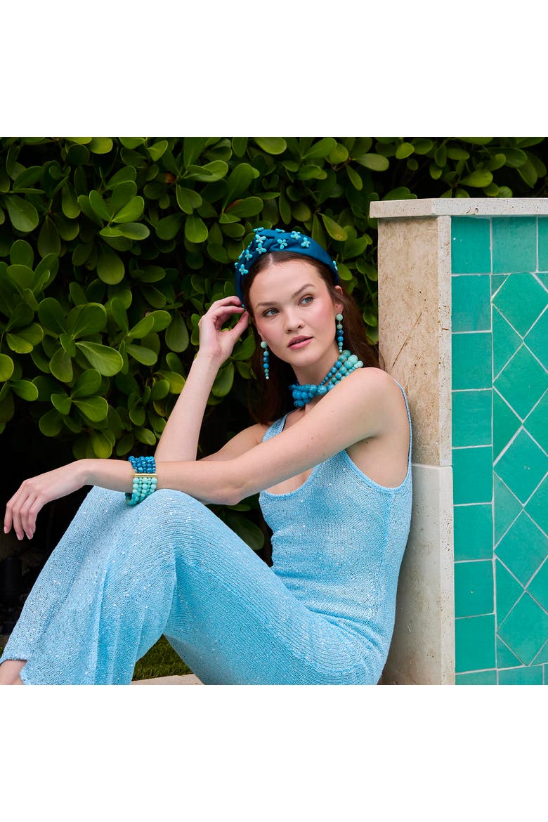 Marlene Butterfly Embellished  Headband, Alternate, color, INDIGO