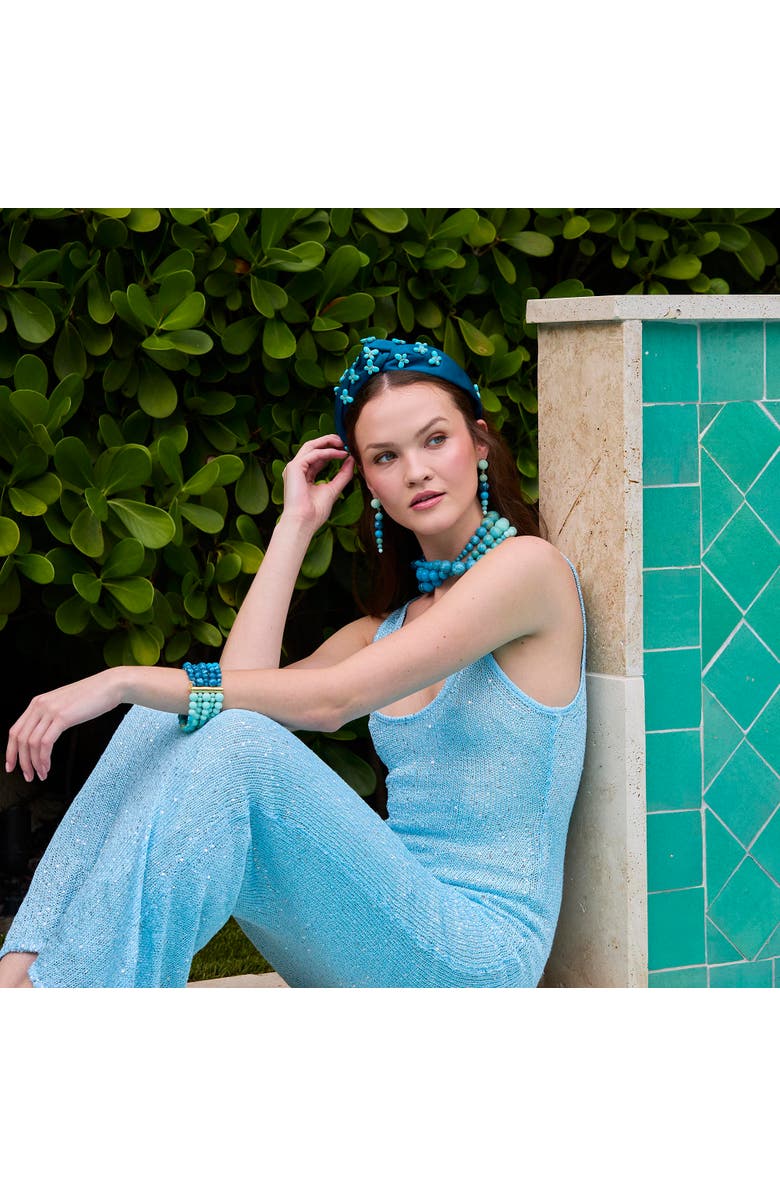 Lele Sadoughi Marlene Butterfly Embellished  Headband, Alternate, color, Indigo