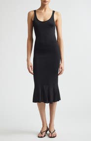 TOTEME Fluted Hem Midi Dress