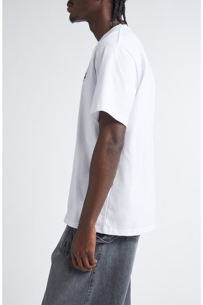 Anchor Logo Embroidered Cotton T-Shirt, Alternate, color, WHITE 001