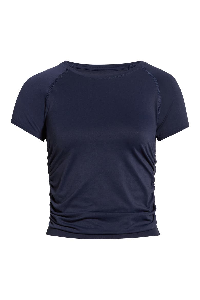 Athlete Side Ruched Top, Main, color, NAVY BLUE