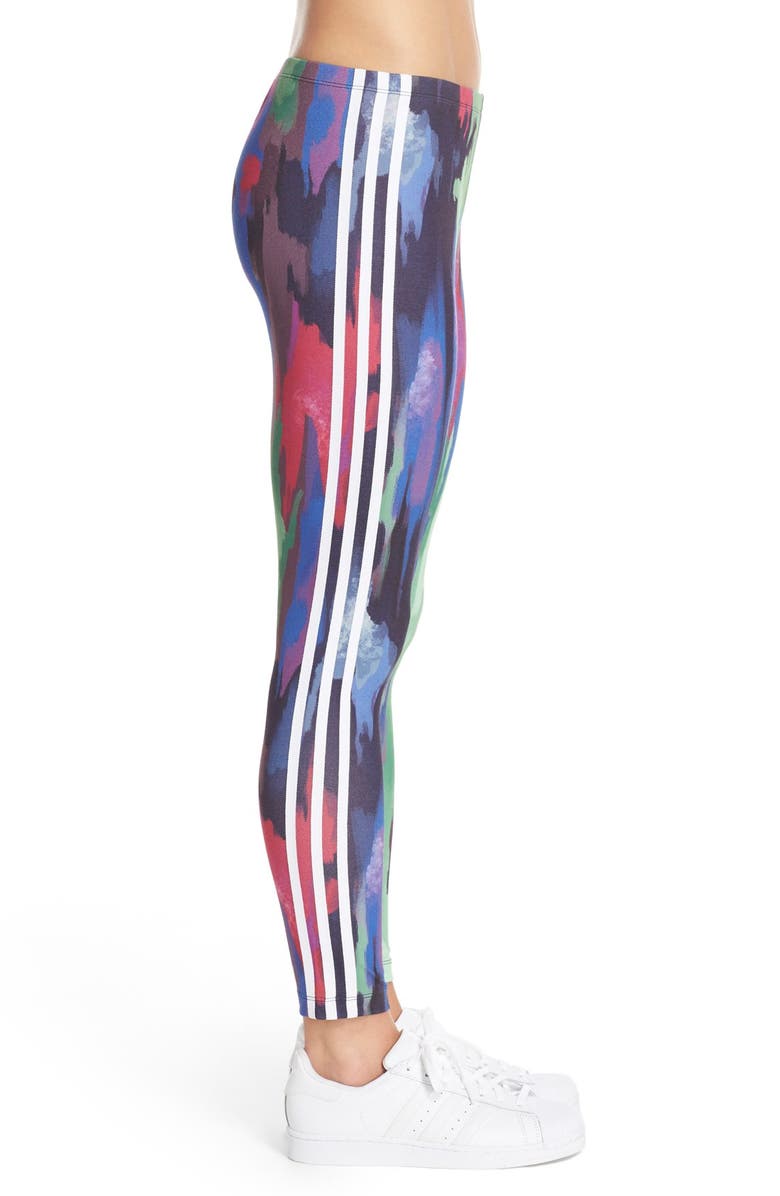 adidas Originals 'Pharrell Williams - Camo Tree' 3-Stripes Leggings, Main, color, 