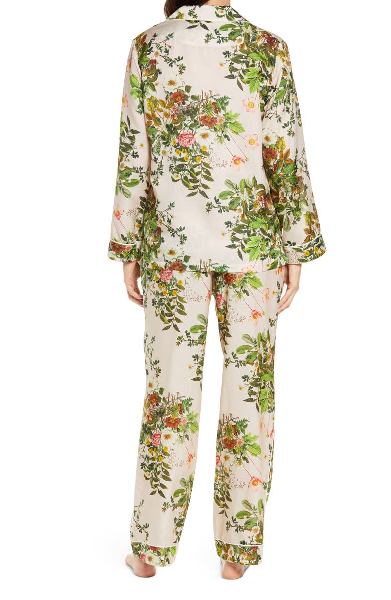 Papinelle x Karen Walker Love Letter Cotton & Silk Pajamas, Alternate, color, 