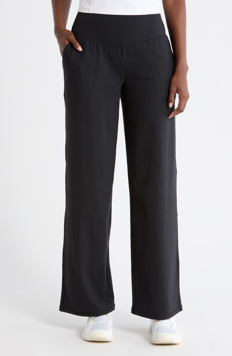 YOGALICIOUS Lux Ventura Wide Waist Leggings, Main, color, Black