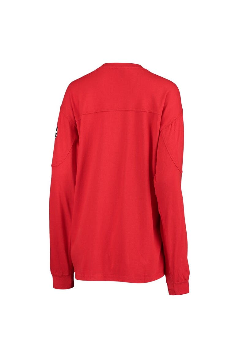 Women's Pressbox Red Georgia Bulldogs Edith Long Sleeve T-Shirt, Alternate, color, Red
