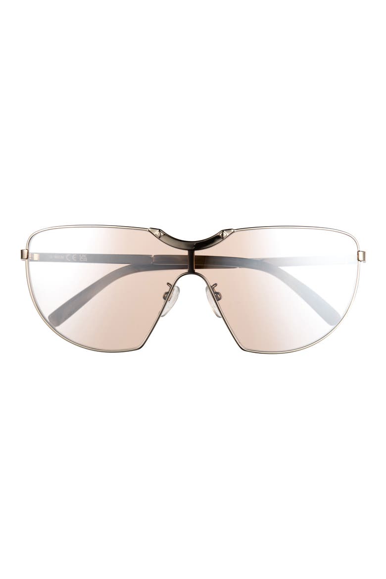 Shield Sunglasses, Main, color, GOLD / BROWN MIRROR