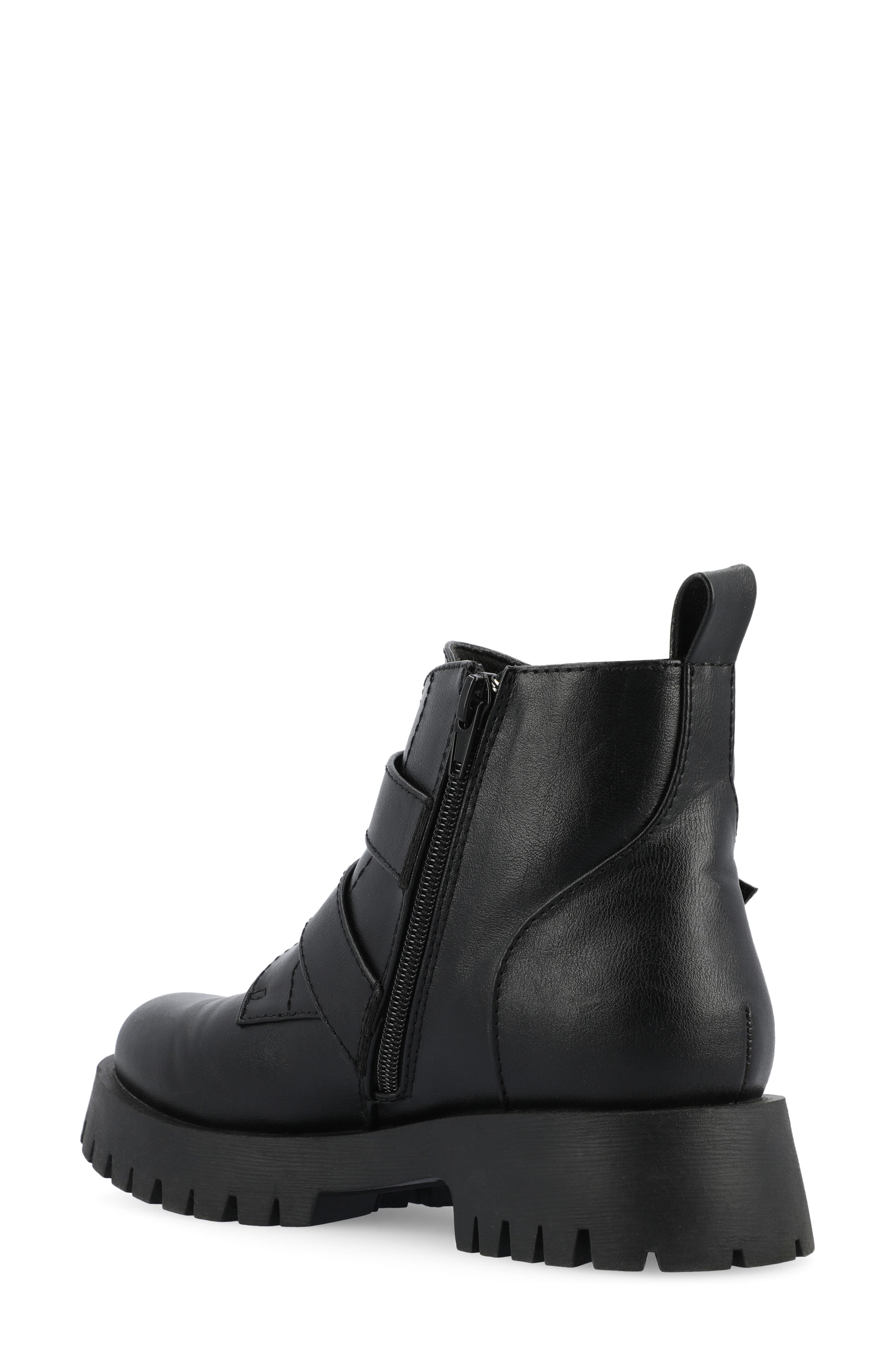 Journee Collection Maebry Buckle Bootie, Alternate, color, Black