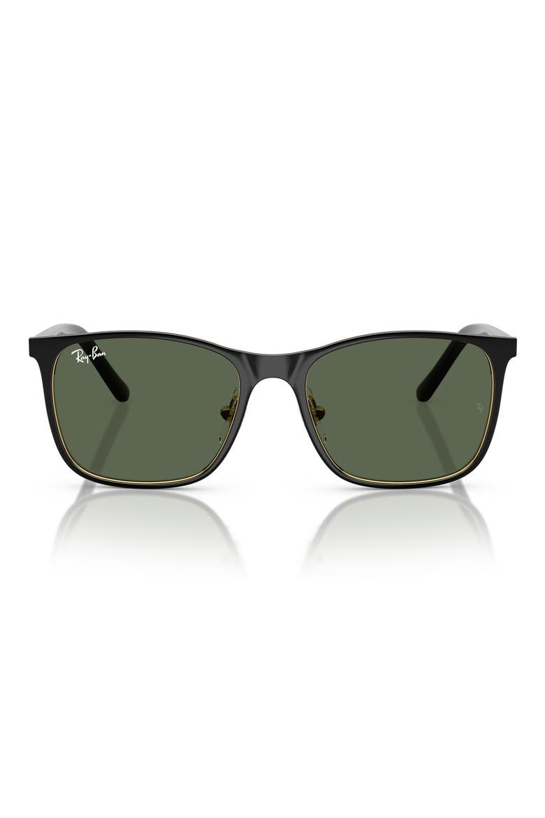 Kids' 48mm Square Sunglasses, Main, color, BLACK