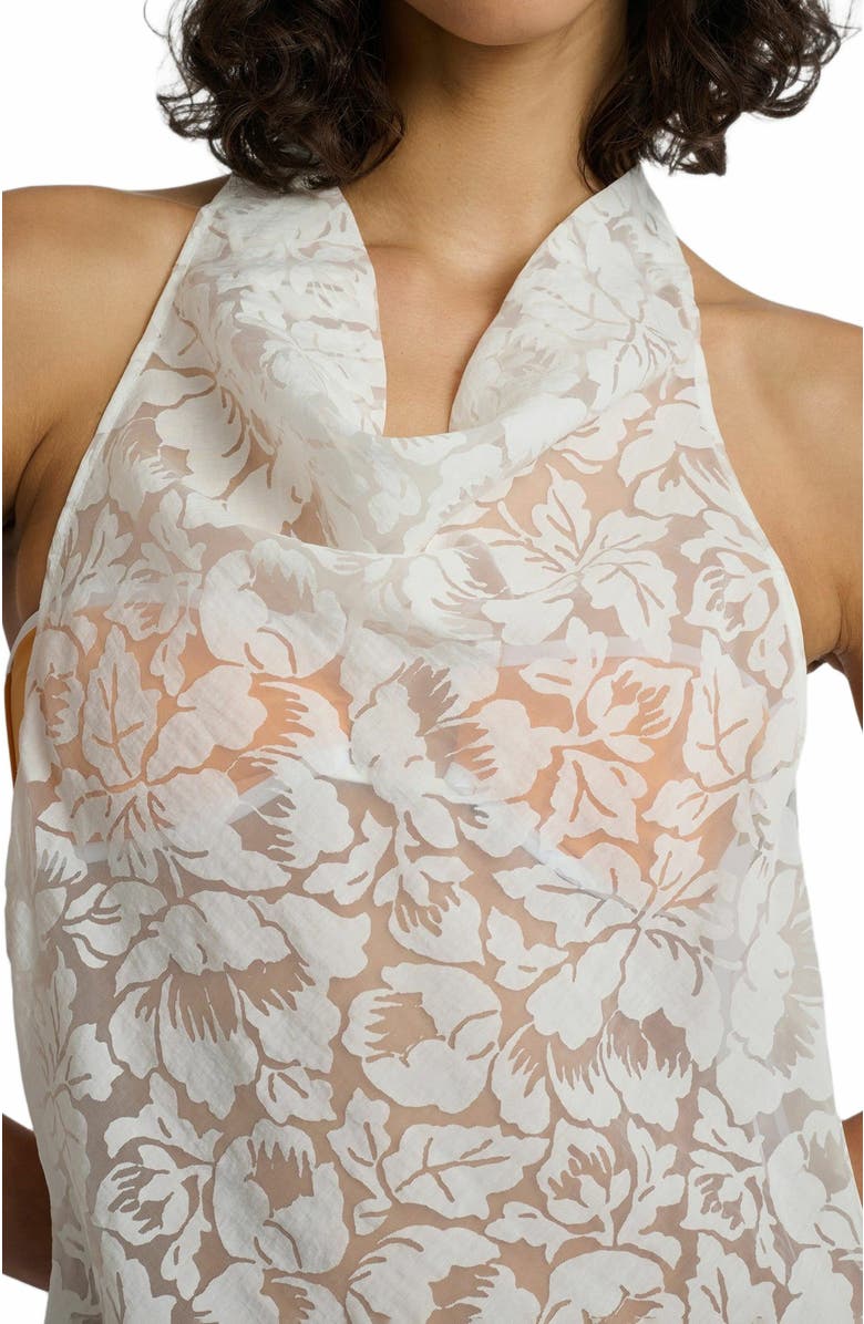 Onia Burnout Cowl Mini Dress, Alternate, color, White