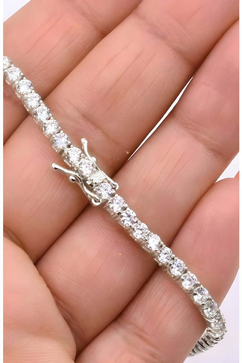 Classic Tennis Bracelet, Alternate, color, Silver