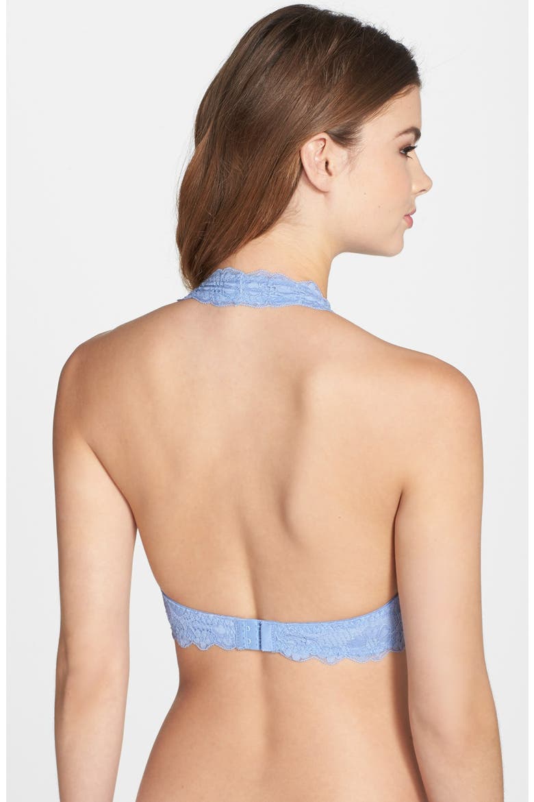 Lace Halter Bralette, Alternate, color, SKY BLUE