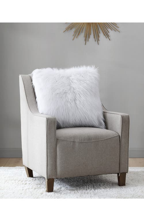 Juicy Couture Faux Fur Throw Pillow In White