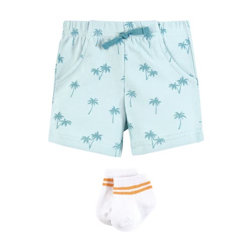 Hudson Baby Bodysuit, Short And Sock In Multi