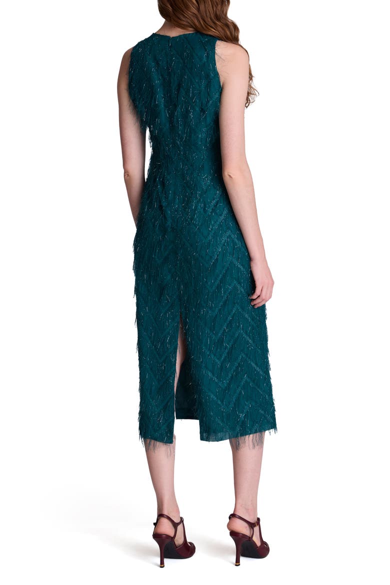 Fringe Racerback Midi Sheath Dress, Alternate, color, TEAL DUSK