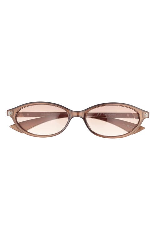 Le Specs Duskfall 55mm Oval Sunglasses In Brown