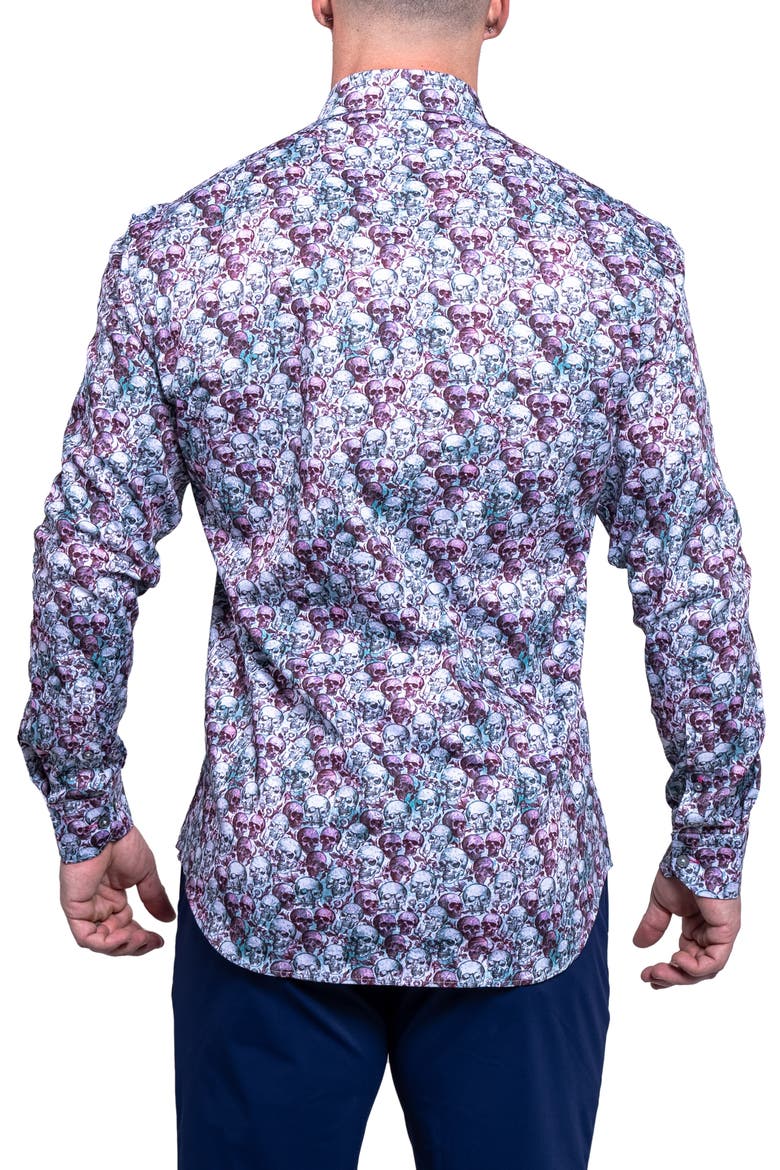 Fibonacci Resistance Contemporary Fit Button-Up Shirt, Alternate, color, PURPLE