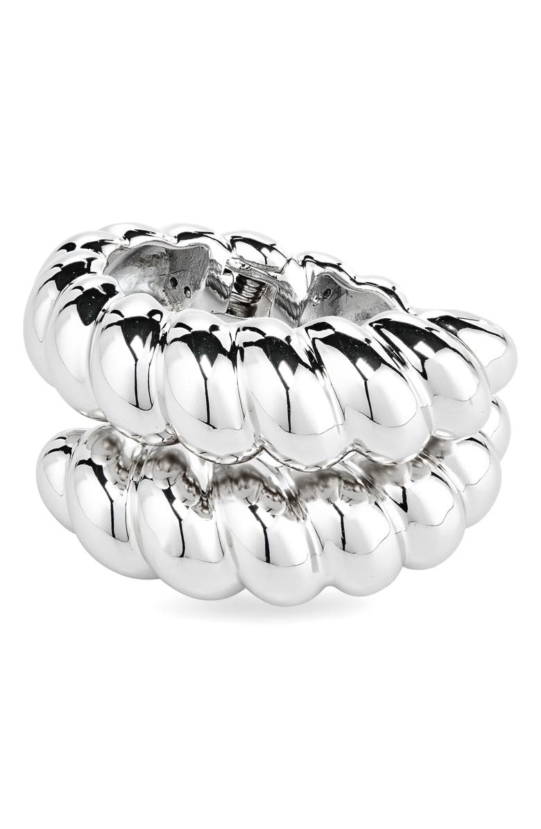 Julietta Rhonda Cuff Bracelet, Main, color, Silver