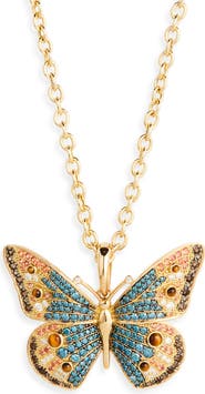 Grace Winfrey Buckeye Butterfly Pendant Necklace