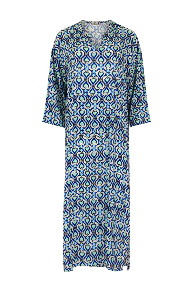 Henelle Hooded Kaftan, Alternate, color, Surf Rider