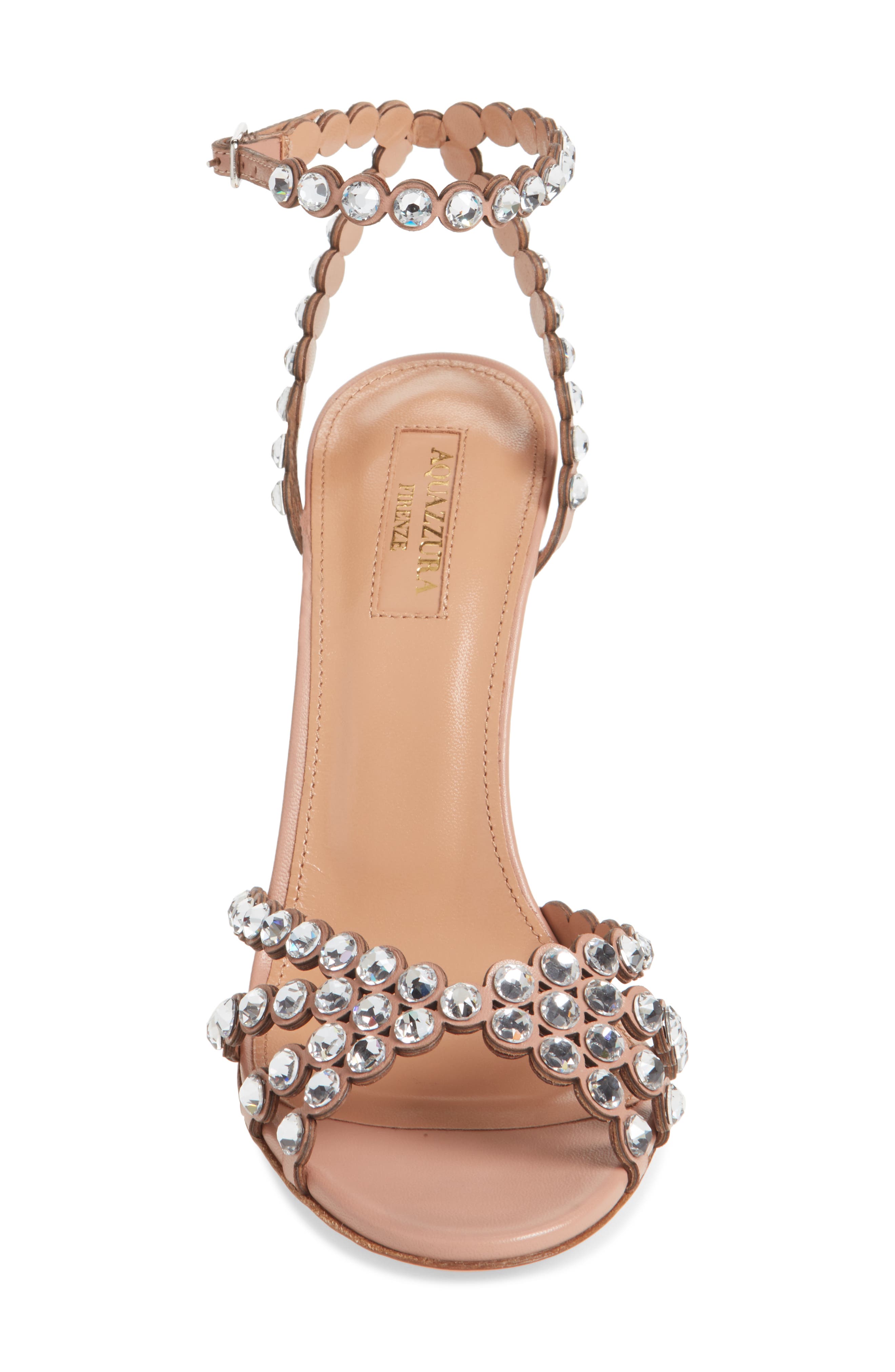Aquazzura Tequila Crystal Embellished Ankle Strap Sandal, Alternate, color, 